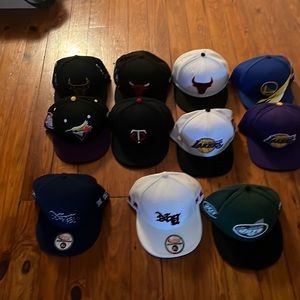 11 hats fitted and snap backs